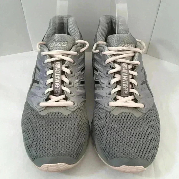 ASICS Gel Quantum 180 Grey Pink Athletic Shoes - Picture 2 of 9